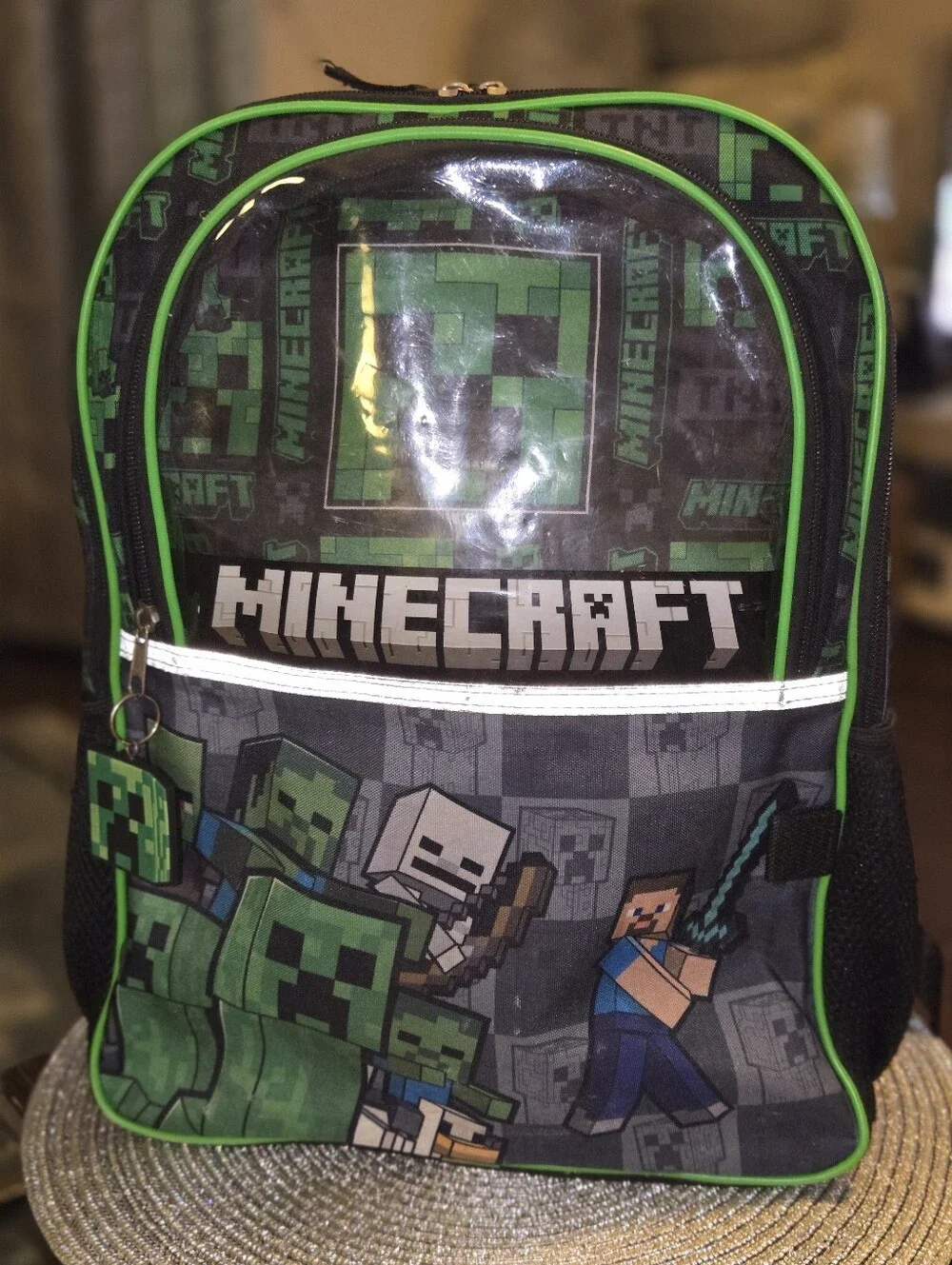 Kids Minecraft Backpack & Creeper Snapback Hat Set | Back to School Bundle